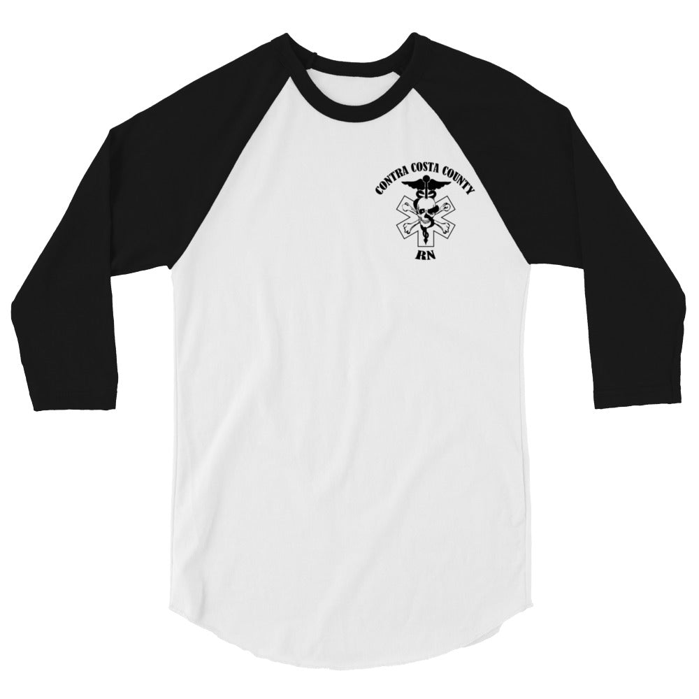 RN 3/4 Baseball Tee Black Text