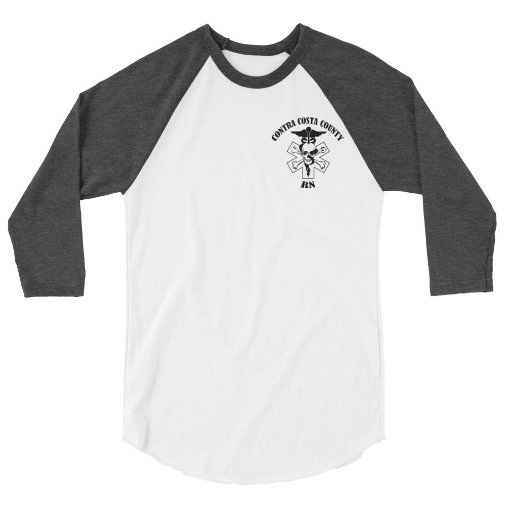 RN 3/4 Baseball Tee Black Text