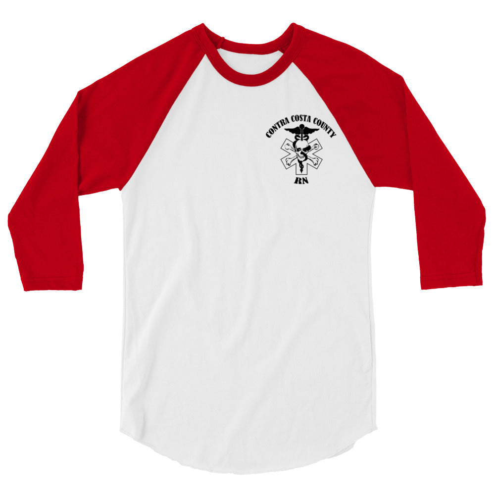 RN 3/4 Baseball Tee Black Text