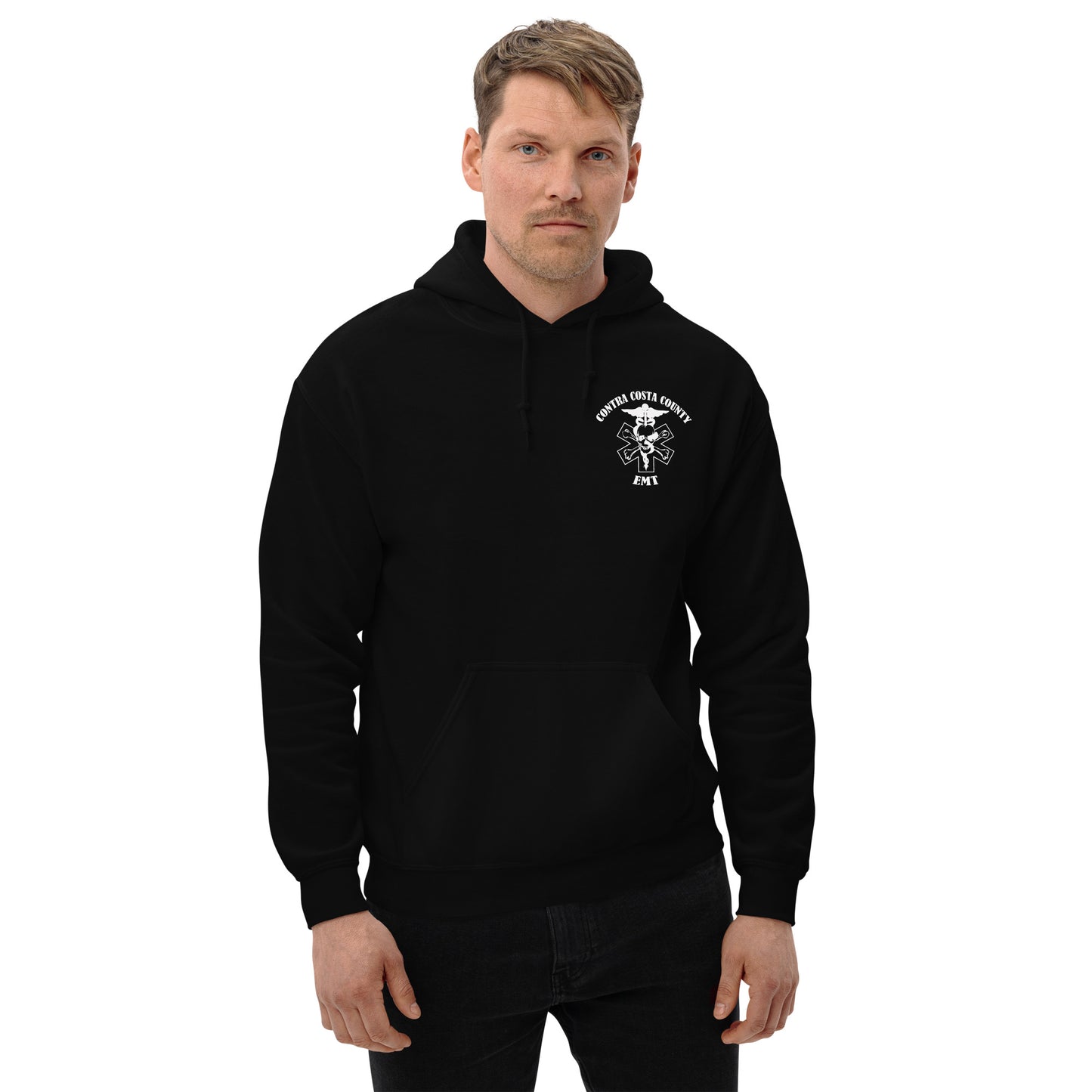 EMT Hoodie White Text