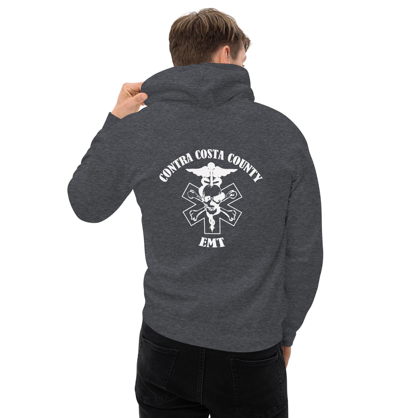 EMT Hoodie White Text
