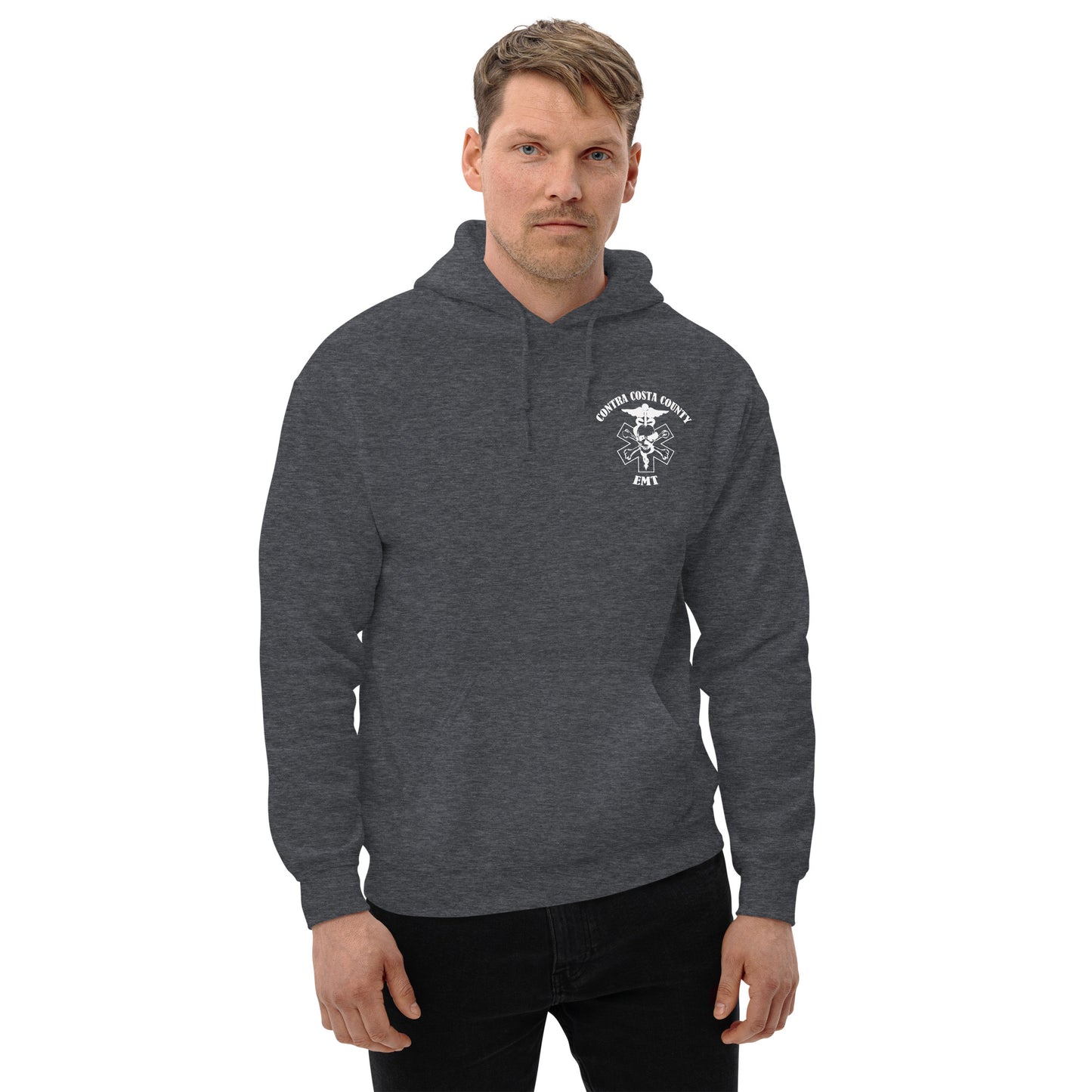 EMT Hoodie White Text