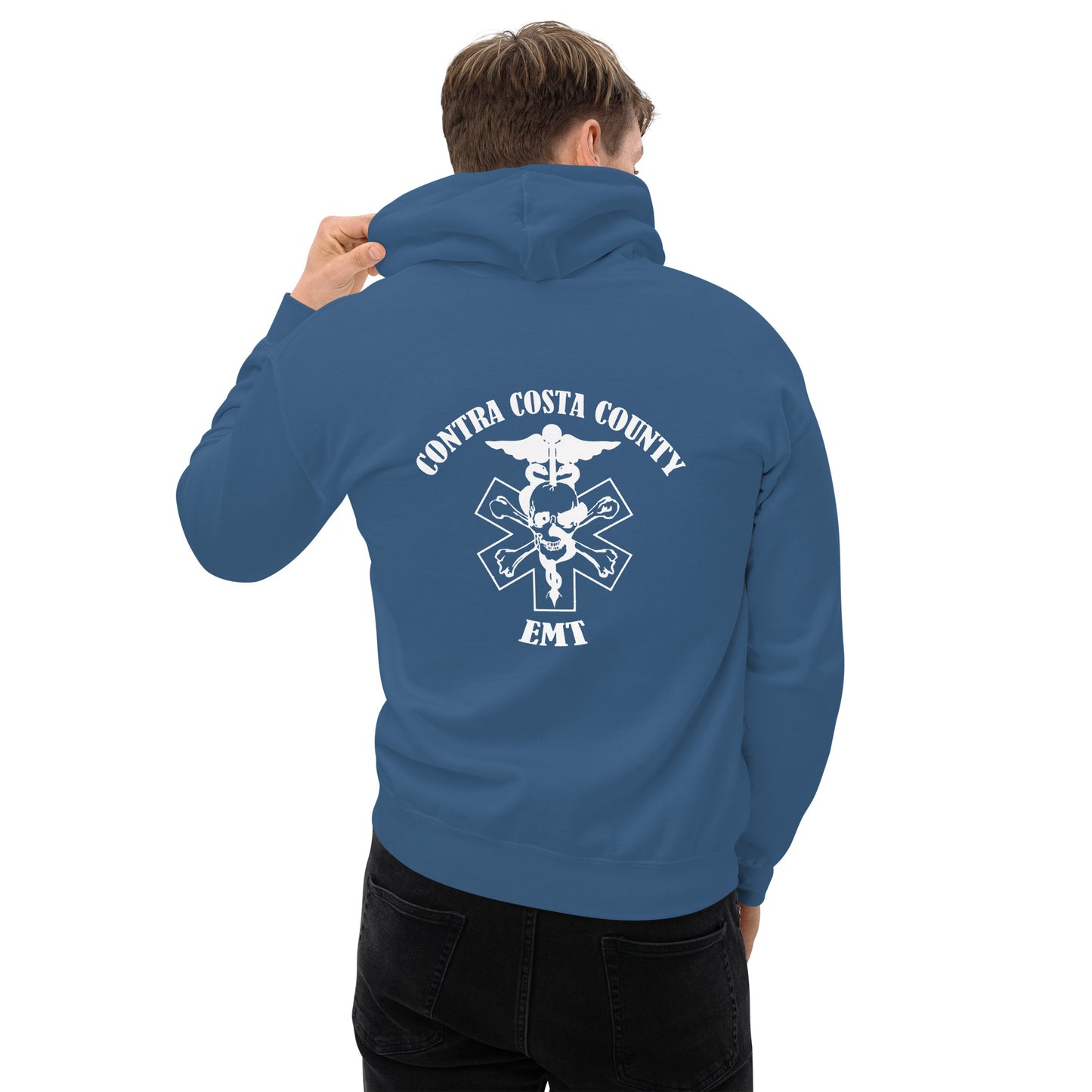 EMT Hoodie White Text