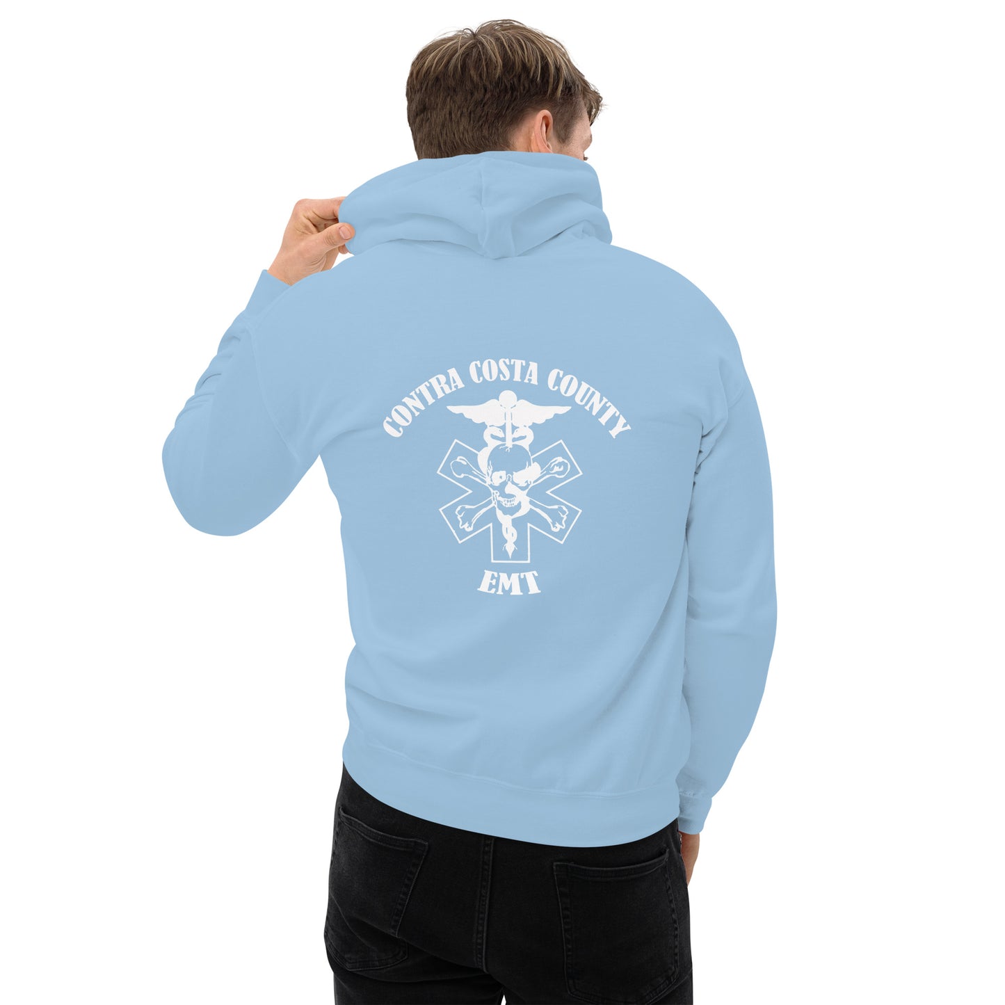 EMT Hoodie White Text