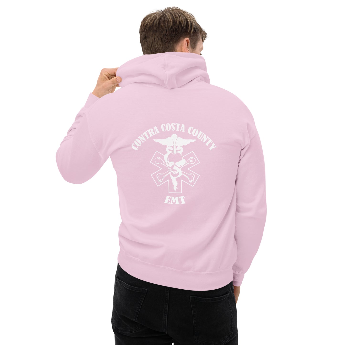 EMT Hoodie White Text