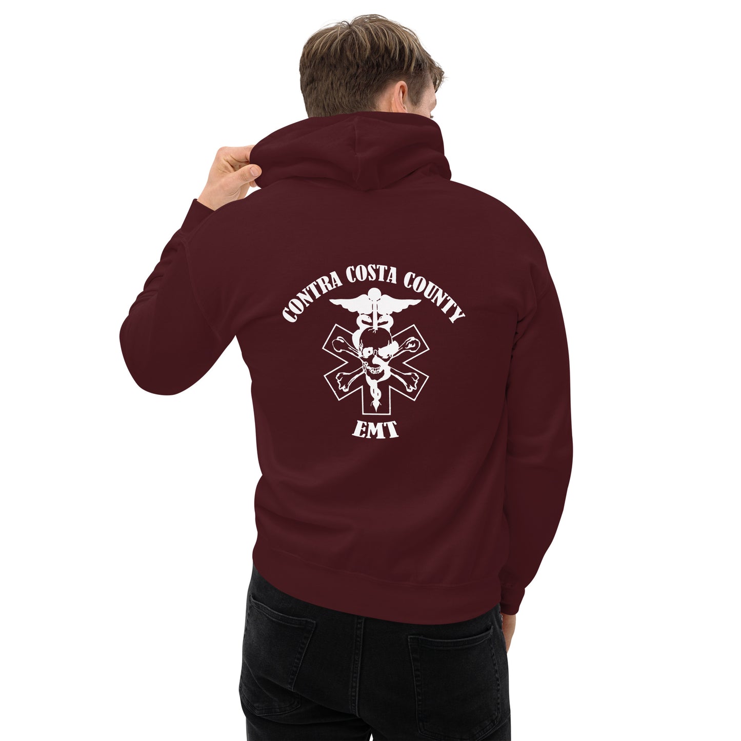 EMT Hoodie White Text