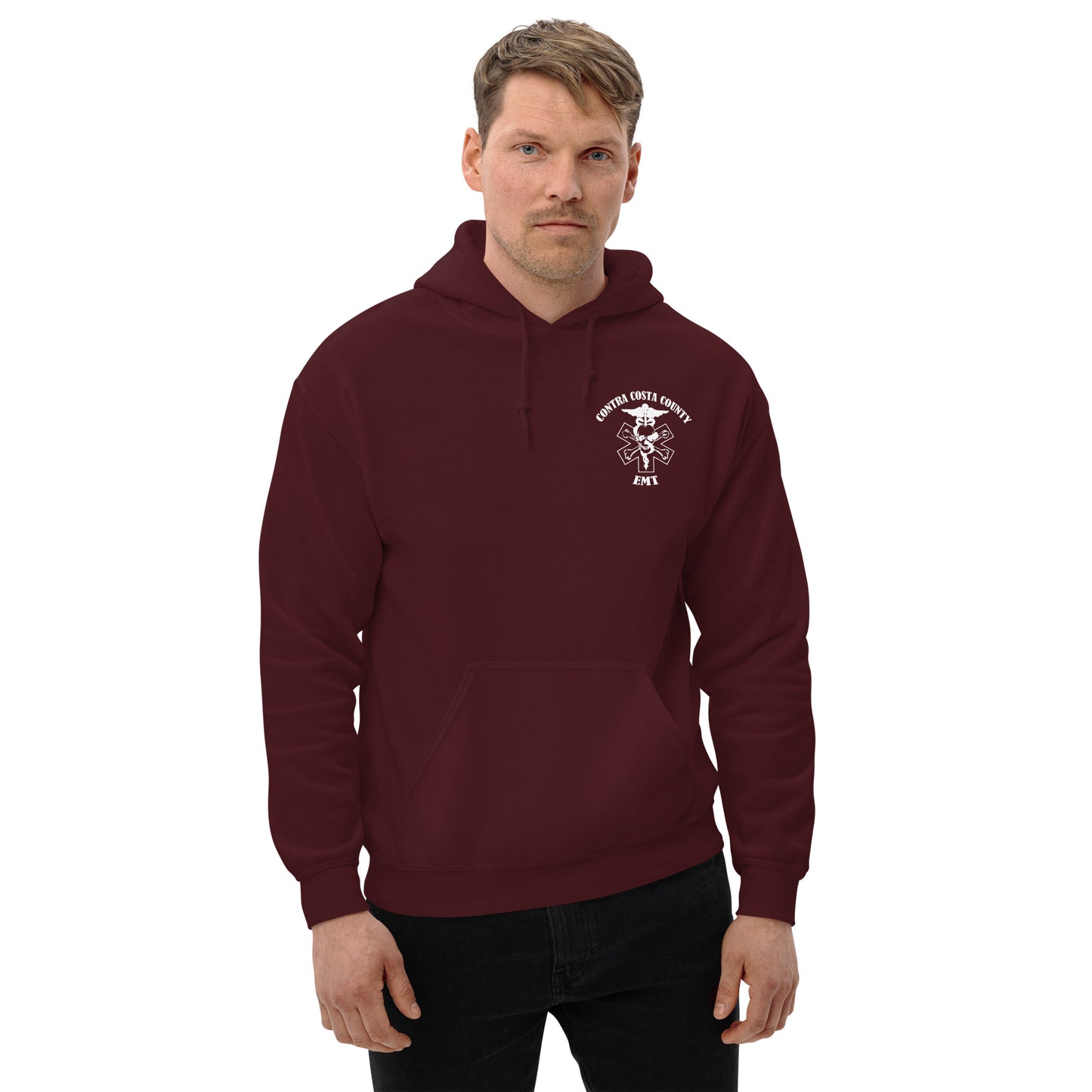 EMT Hoodie White Text