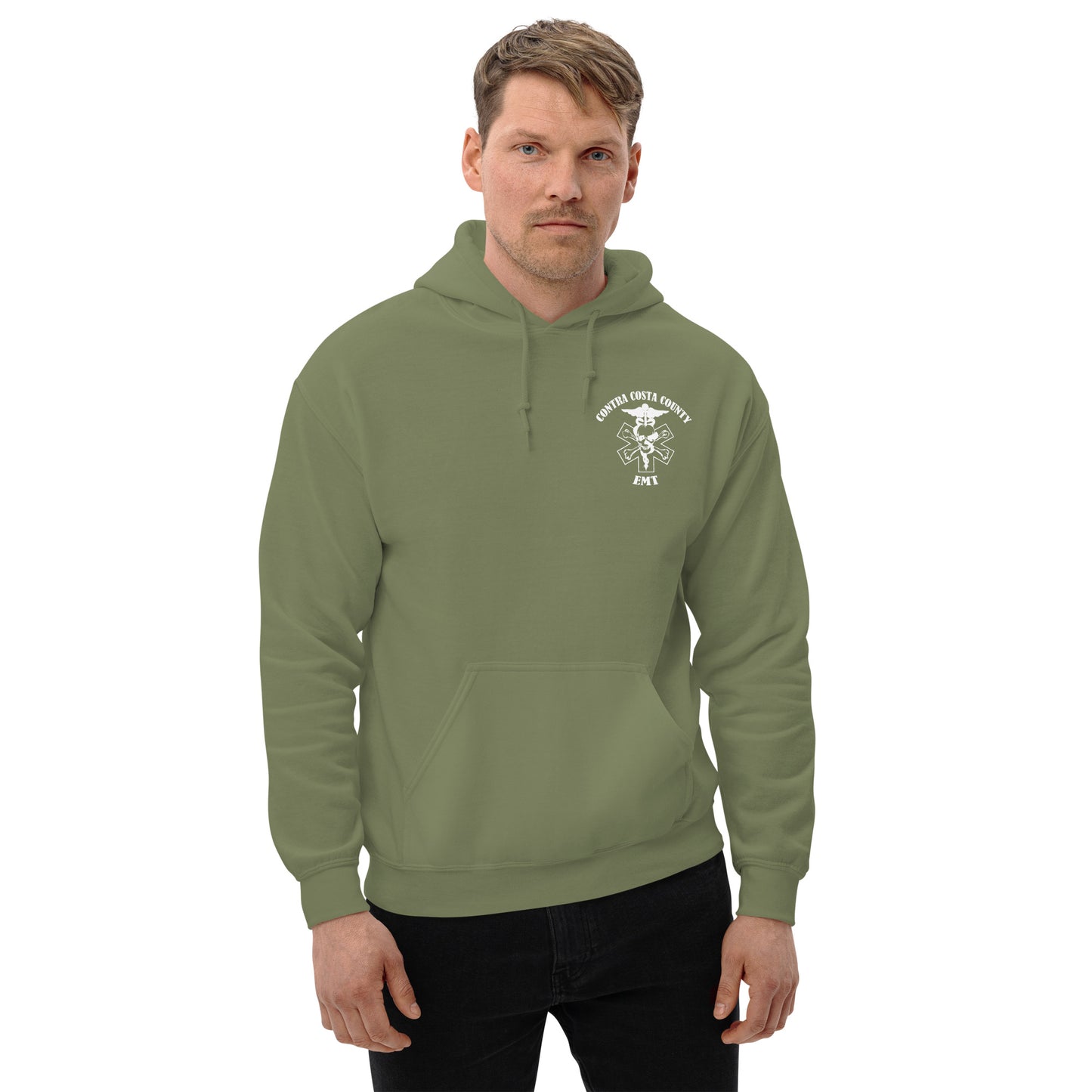 EMT Hoodie White Text