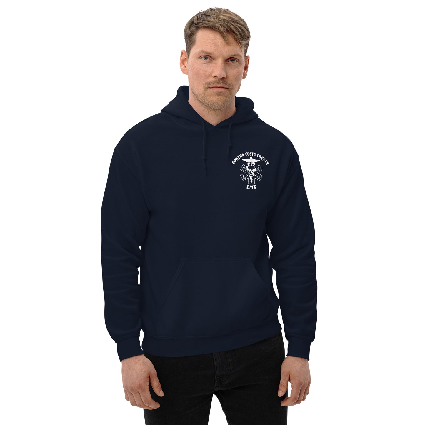EMT Hoodie White Text