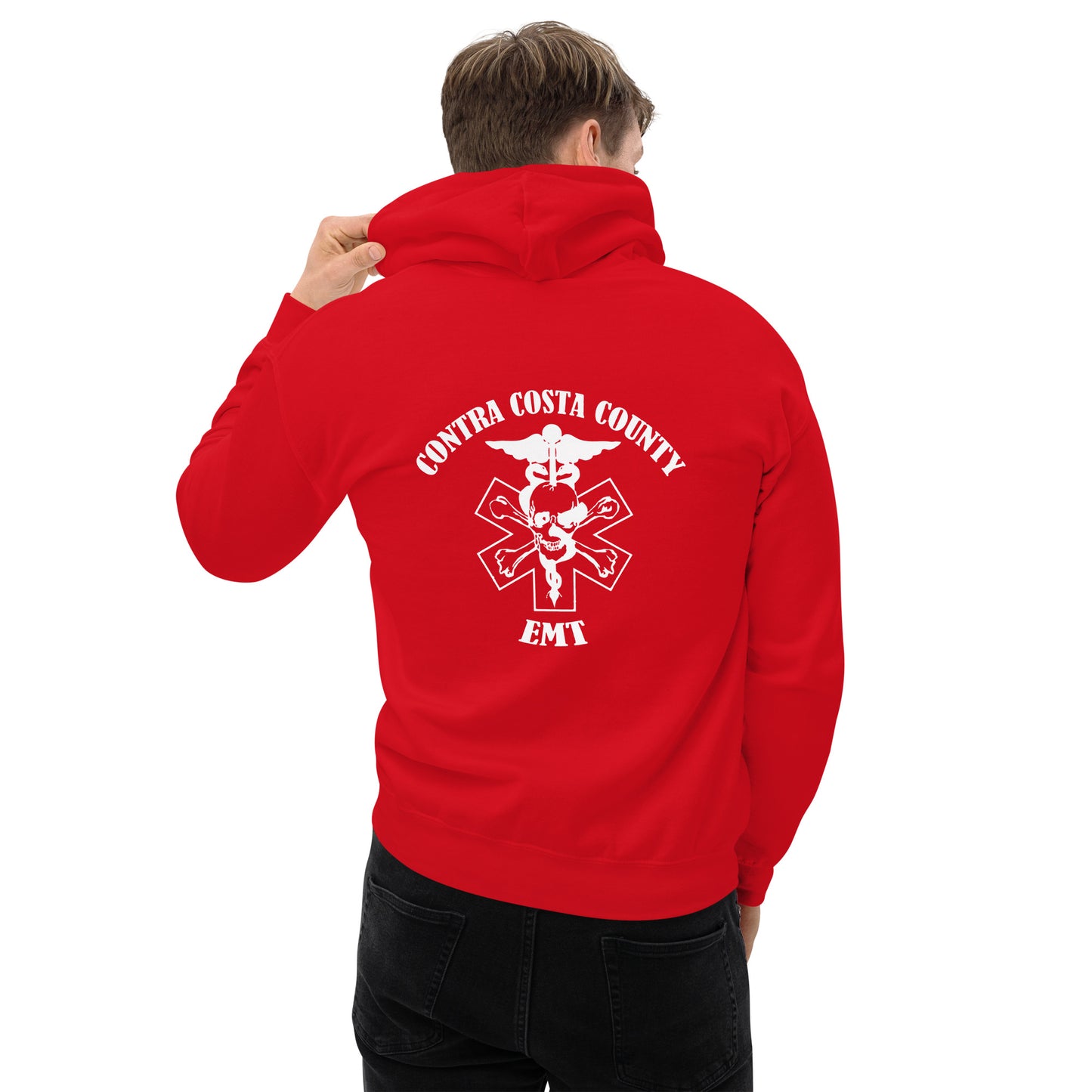 EMT Hoodie White Text