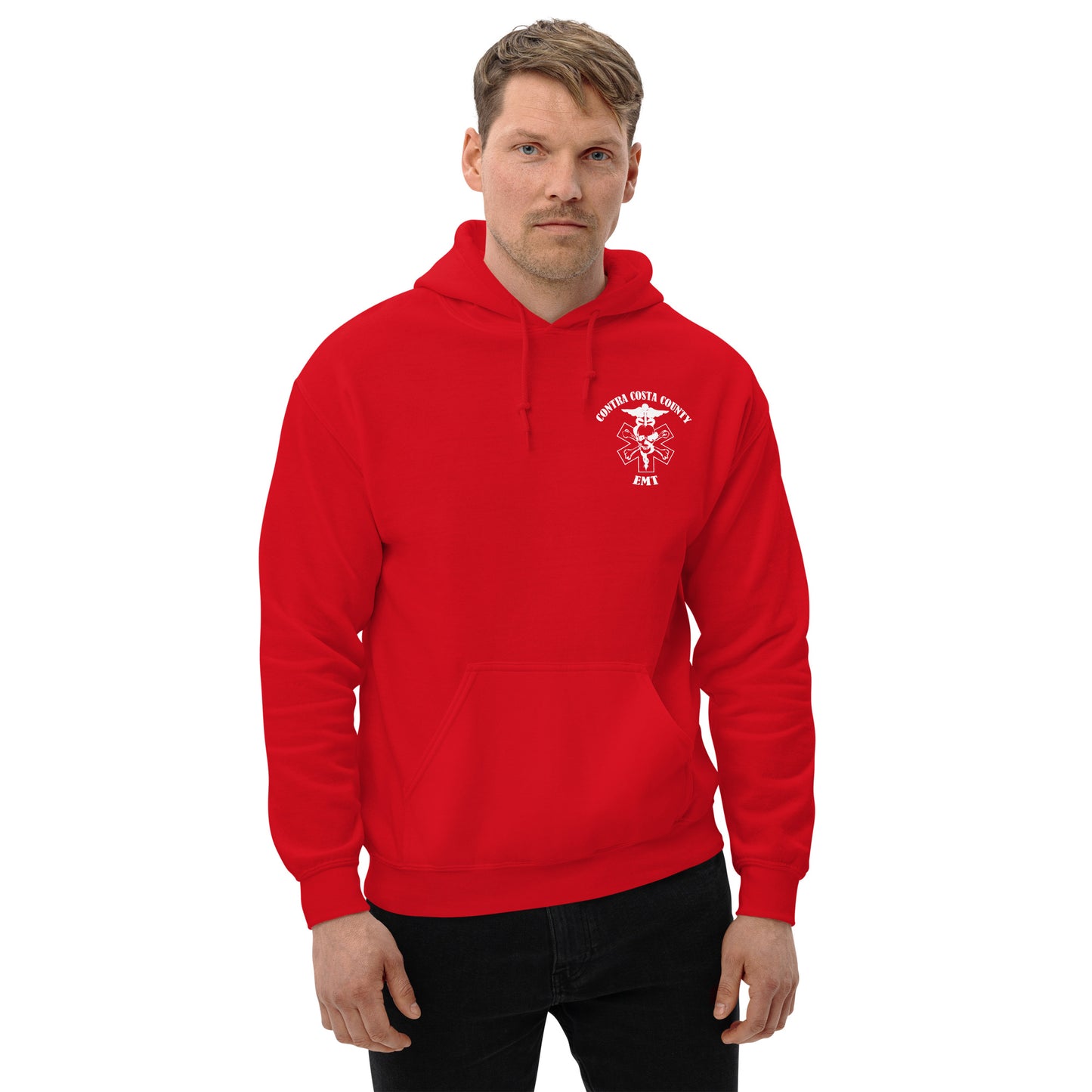 EMT Hoodie White Text