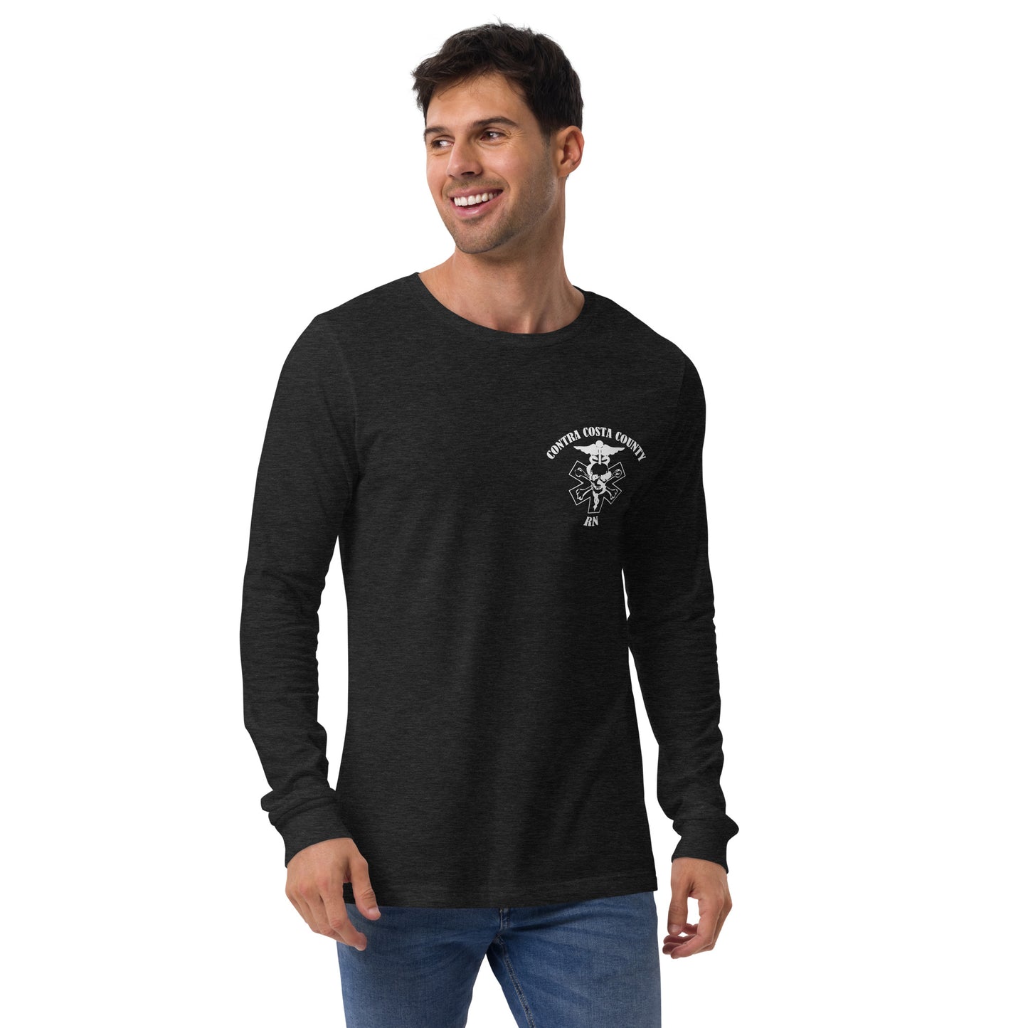RN Long Sleeve Tee White Text