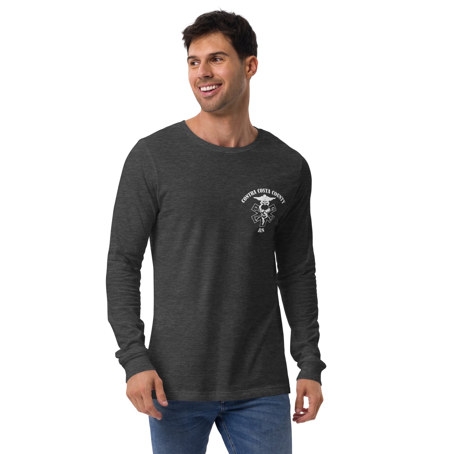 RN Long Sleeve Tee White Text