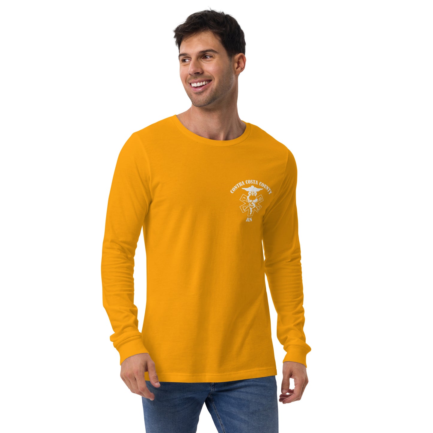 RN Long Sleeve Tee White Text