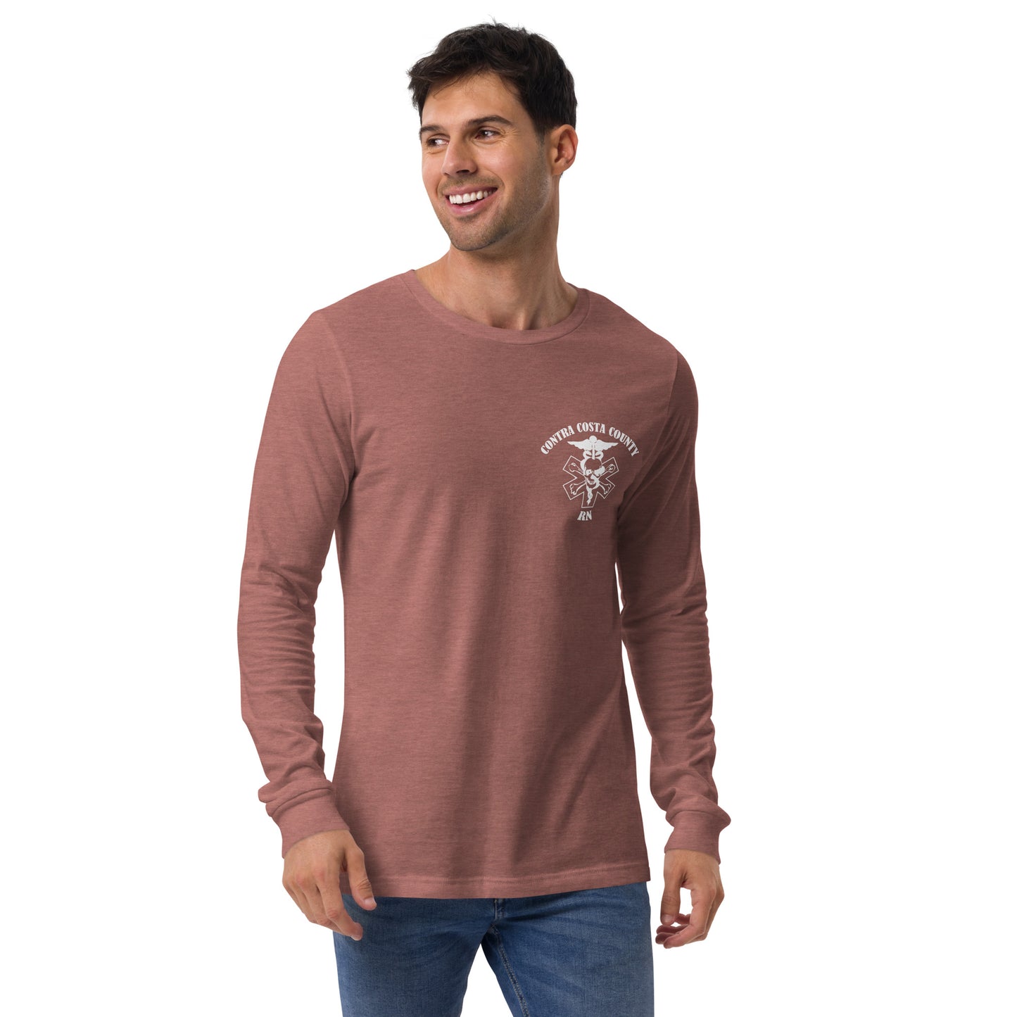 RN Long Sleeve Tee White Text