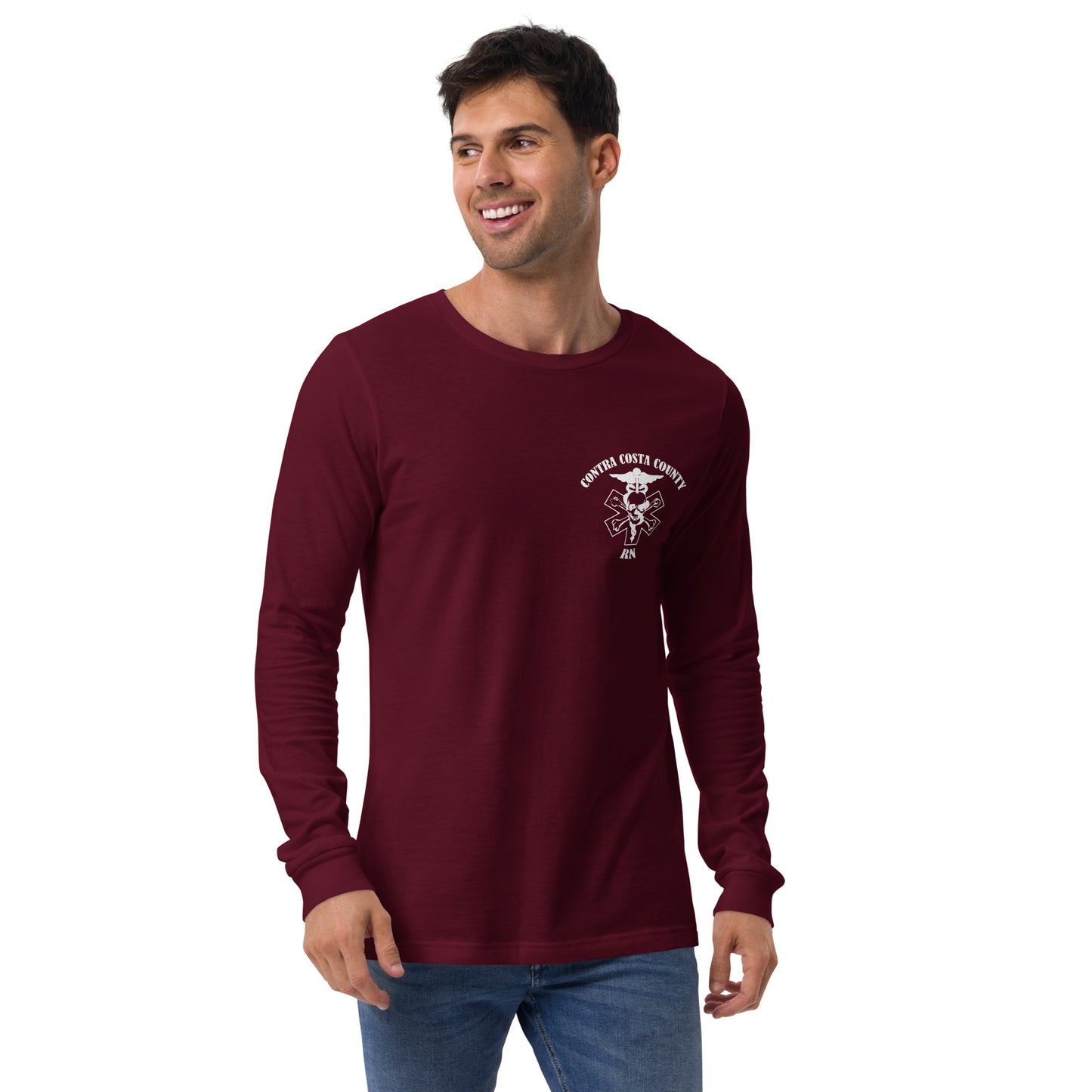 RN Long Sleeve Tee White Text