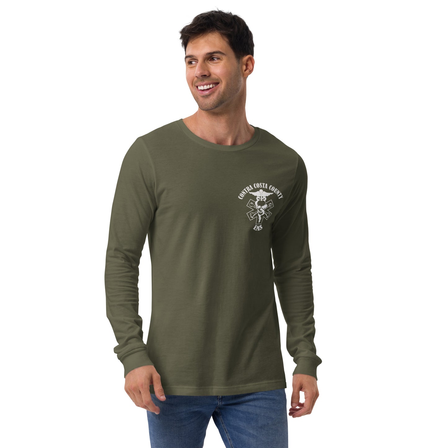 EMS Long Sleeve Tee White Text