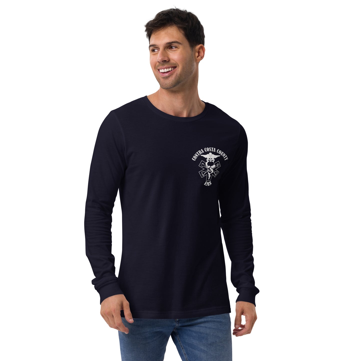 EMS Long Sleeve Tee White Text