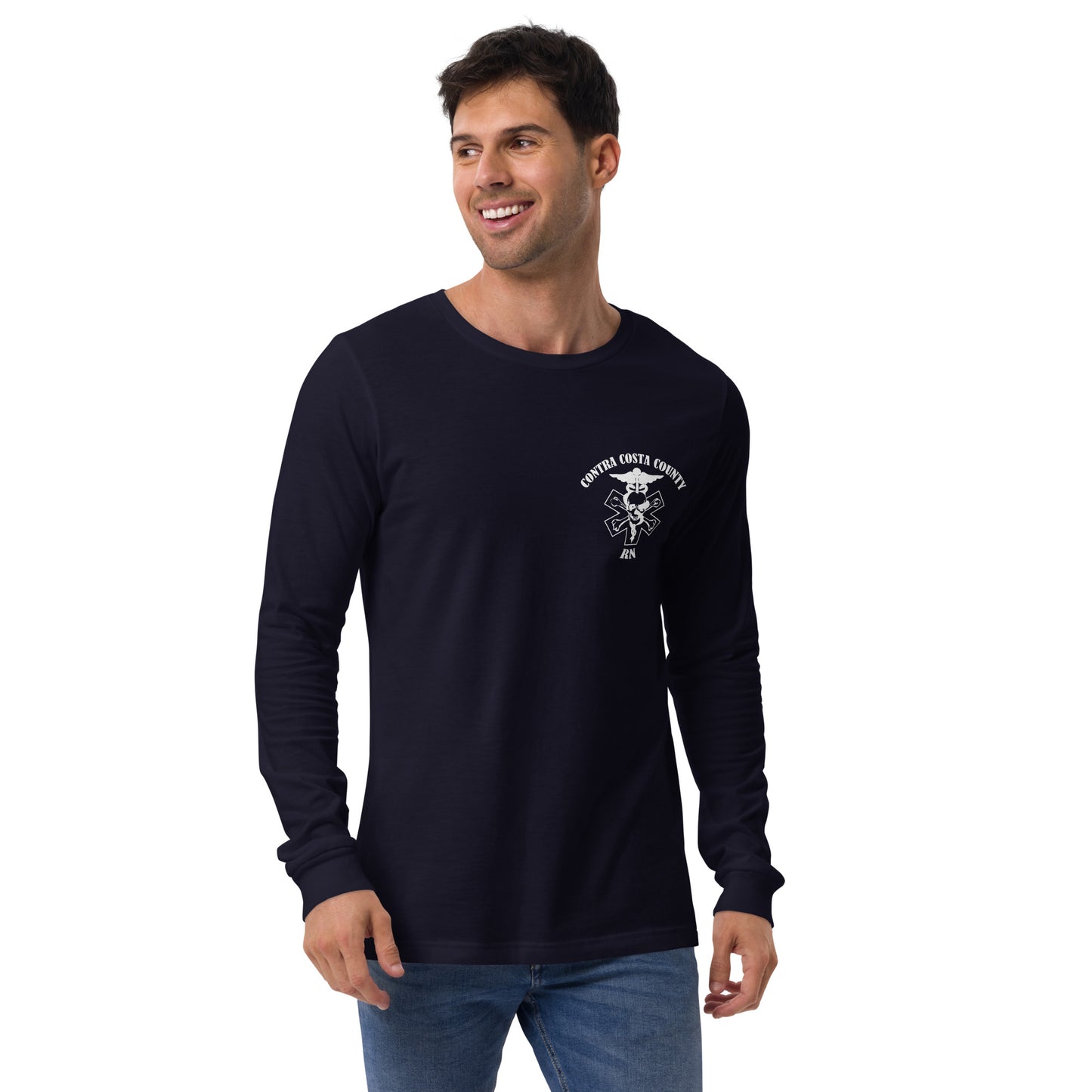 RN Long Sleeve Tee White Text