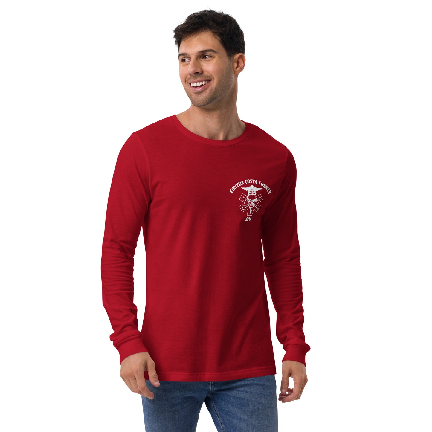 RN Long Sleeve Tee White Text