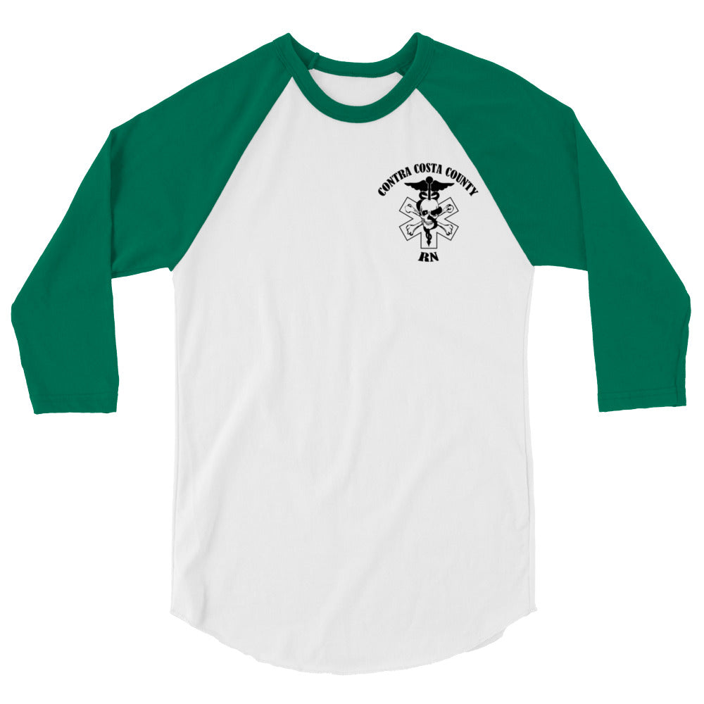 RN 3/4 Baseball Tee Black Text