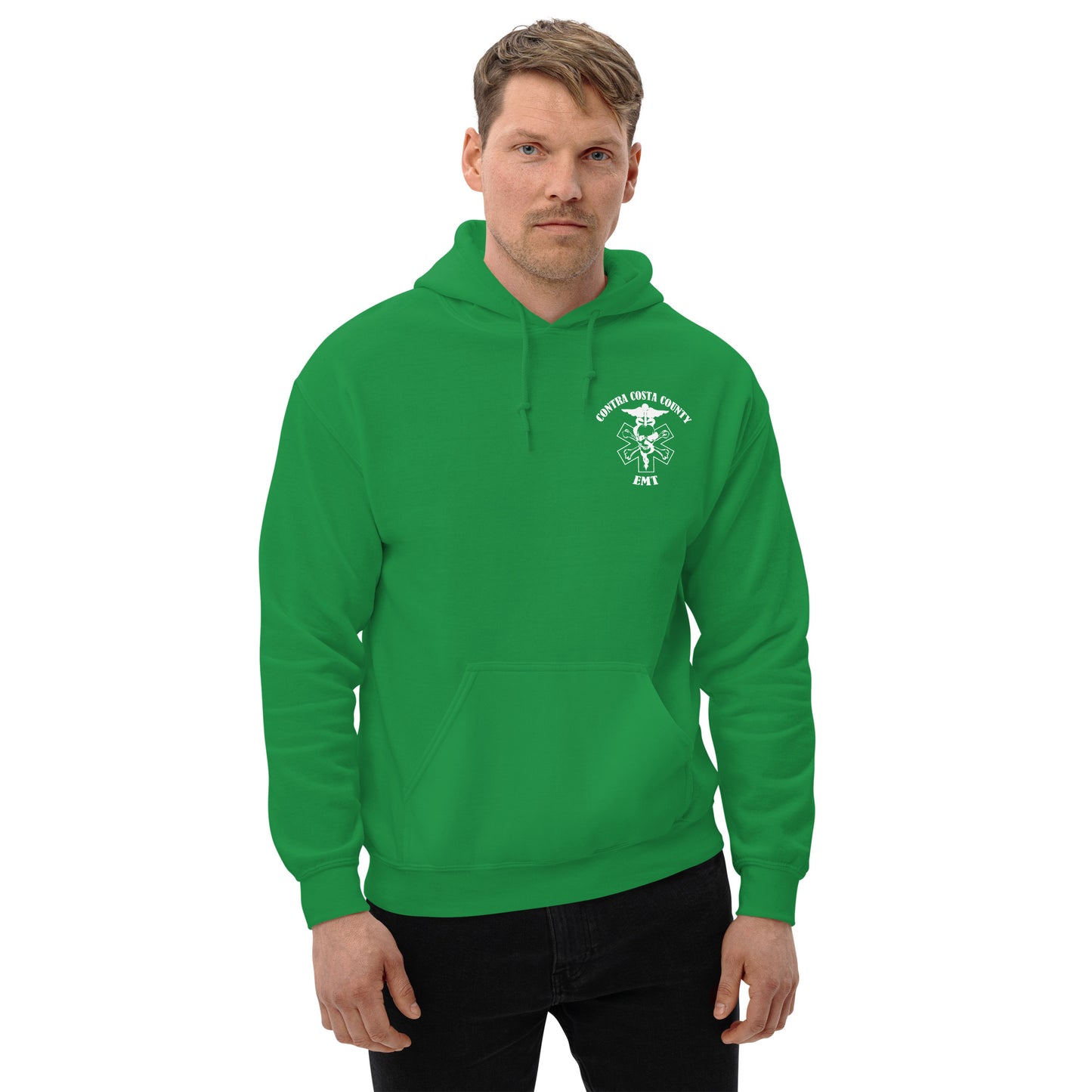 EMT Hoodie White Text