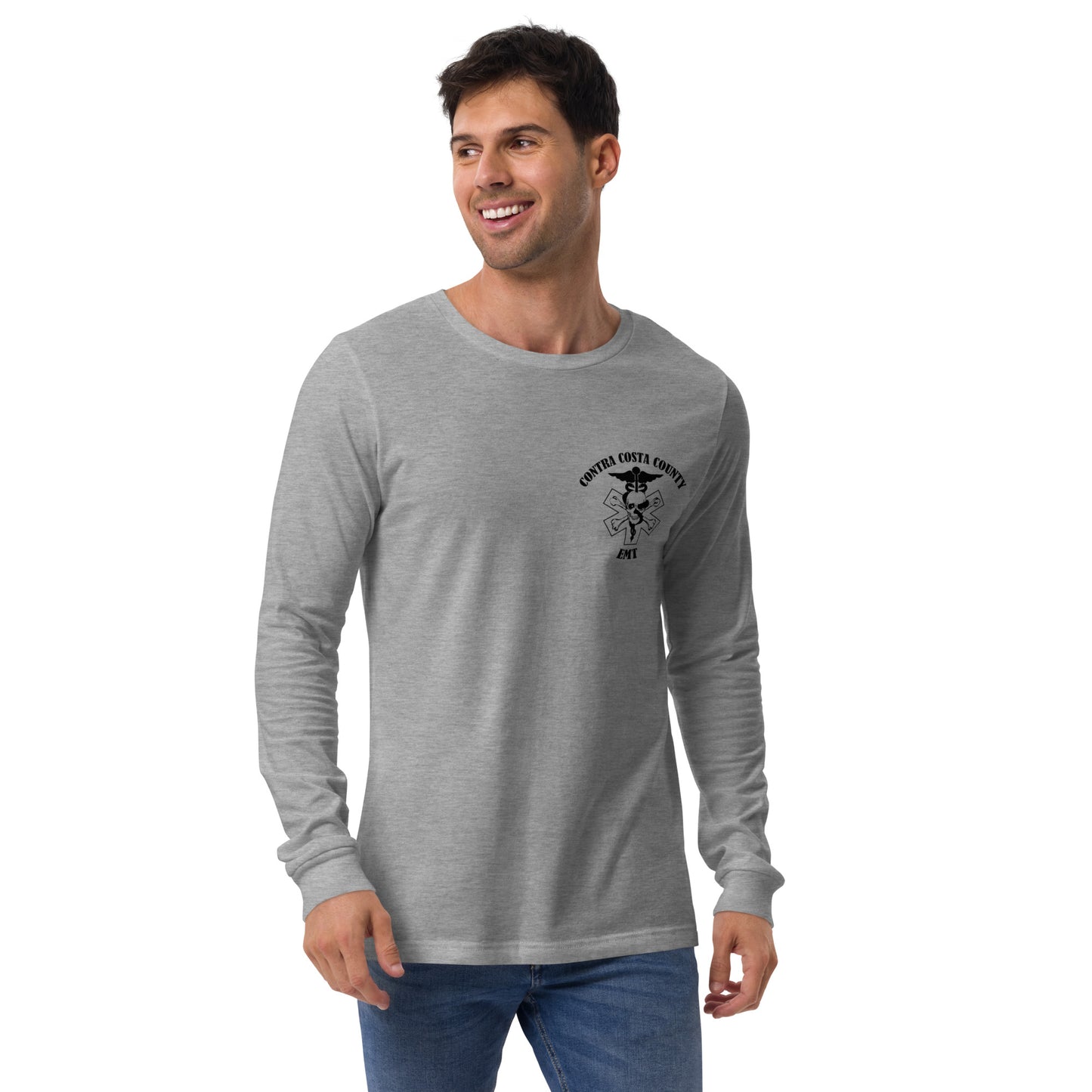 EMT Long Sleeve Tee Black Text