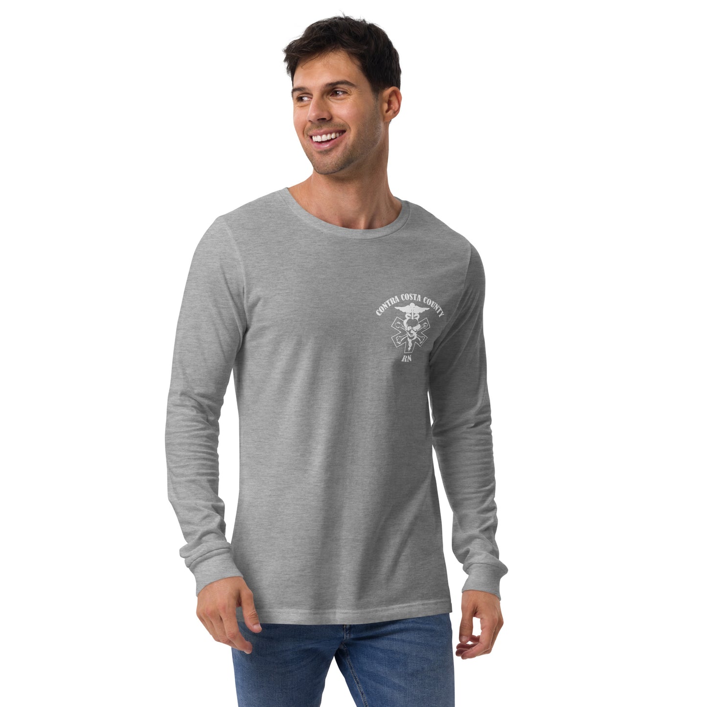 RN Long Sleeve Tee White Text