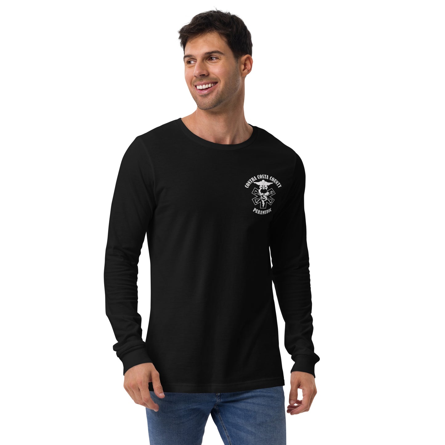 Paramedic Long Sleeve Tee White Text