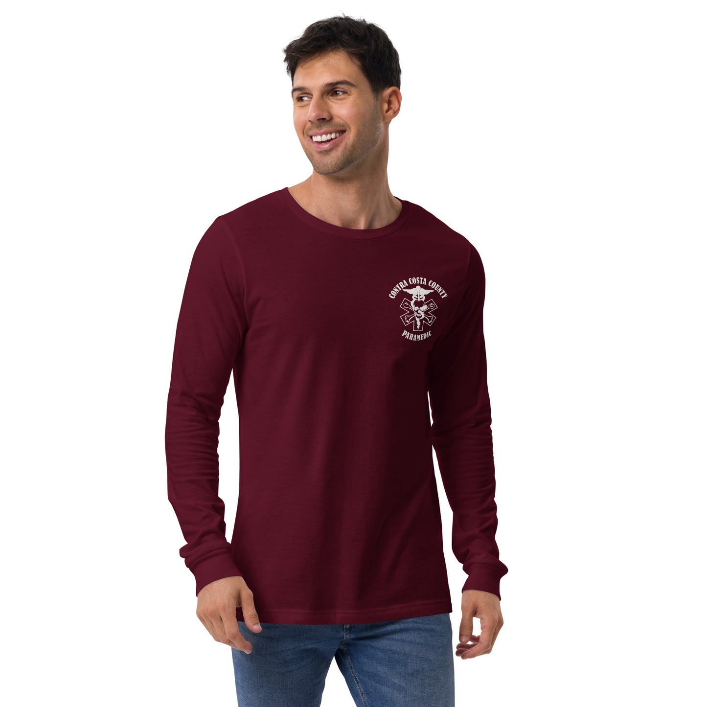 Paramedic Long Sleeve Tee White Text