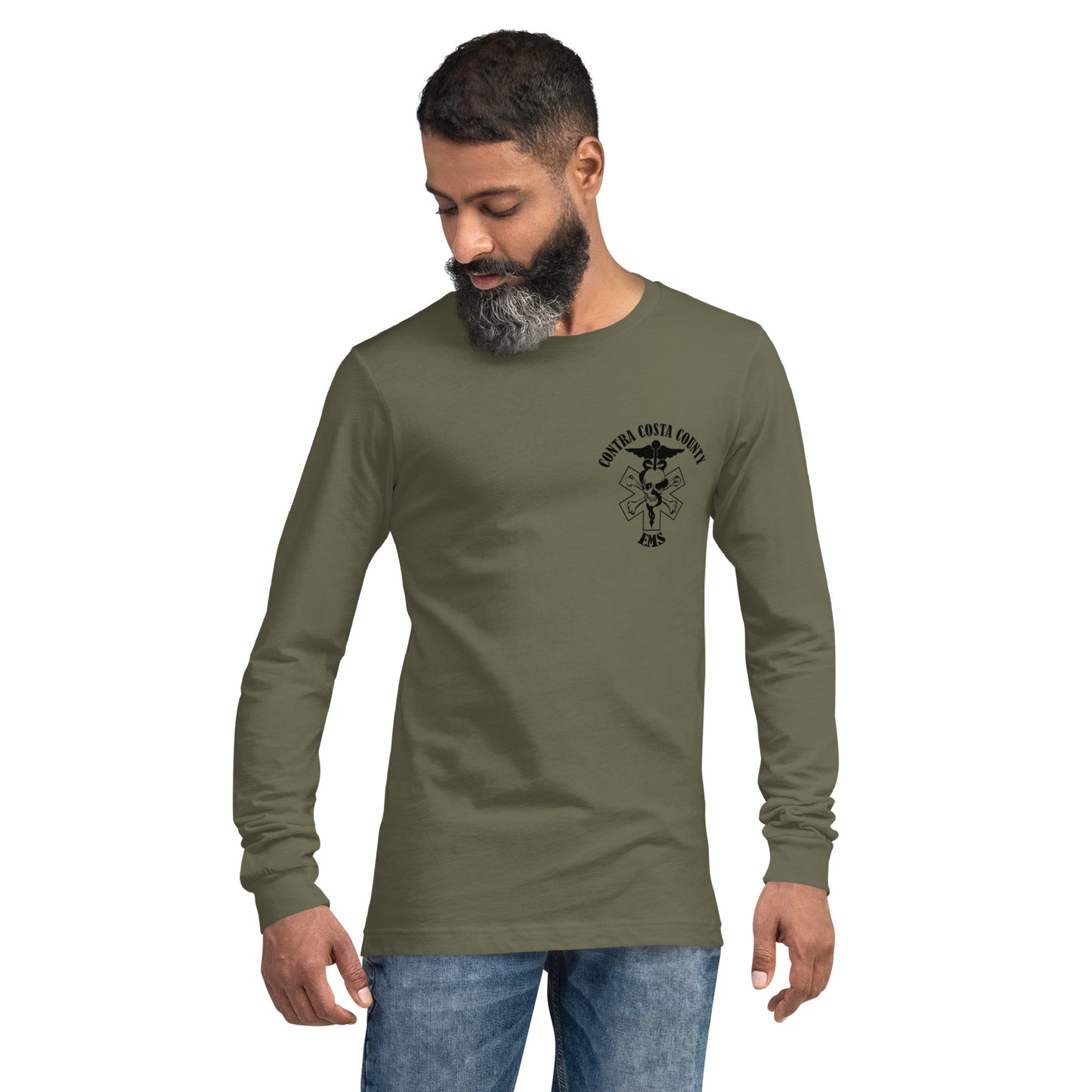 EMS Long Sleeve Tee Black Text