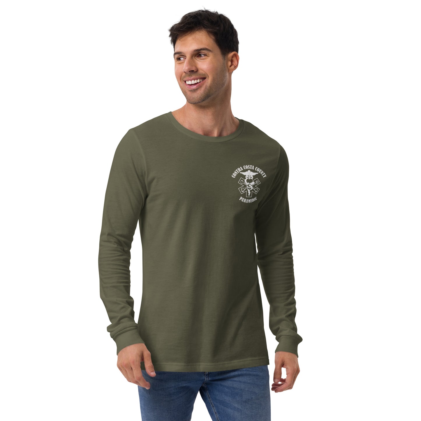 Paramedic Long Sleeve Tee White Text