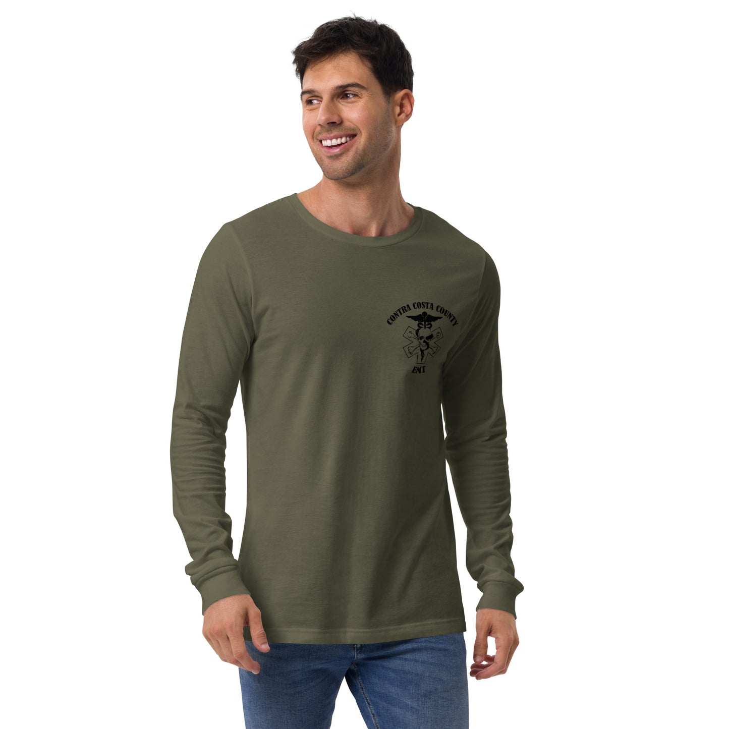 EMT Long Sleeve Tee Black Text