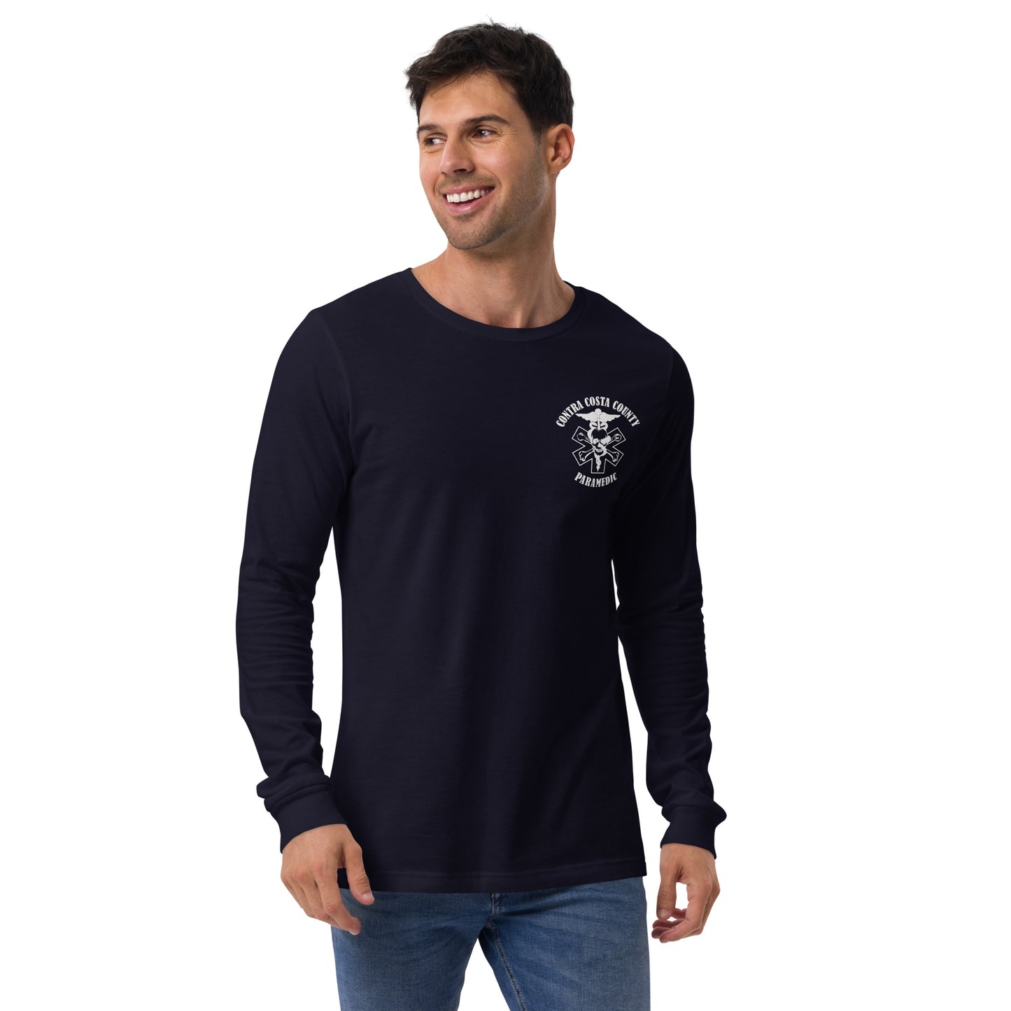 Paramedic Long Sleeve Tee White Text