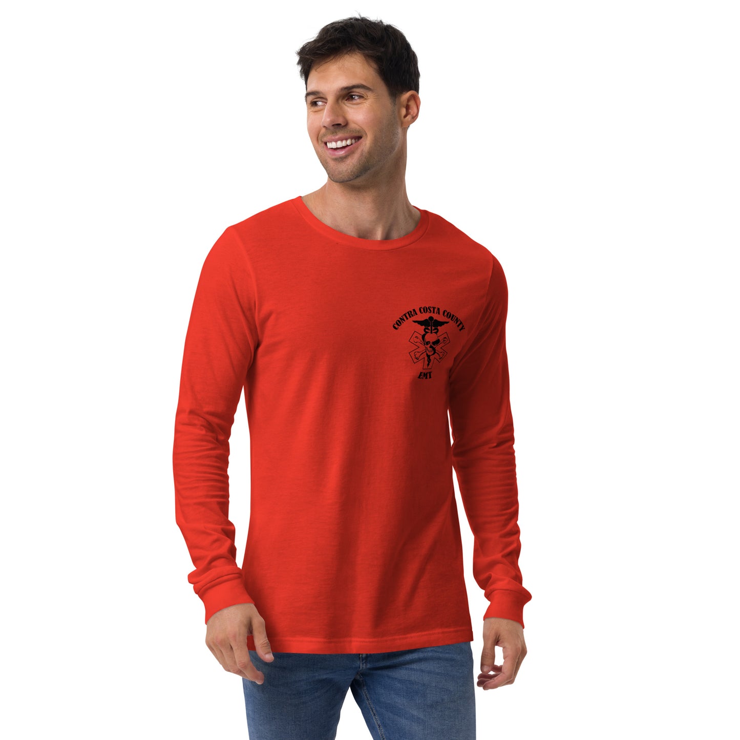 EMT Long Sleeve Tee Black Text