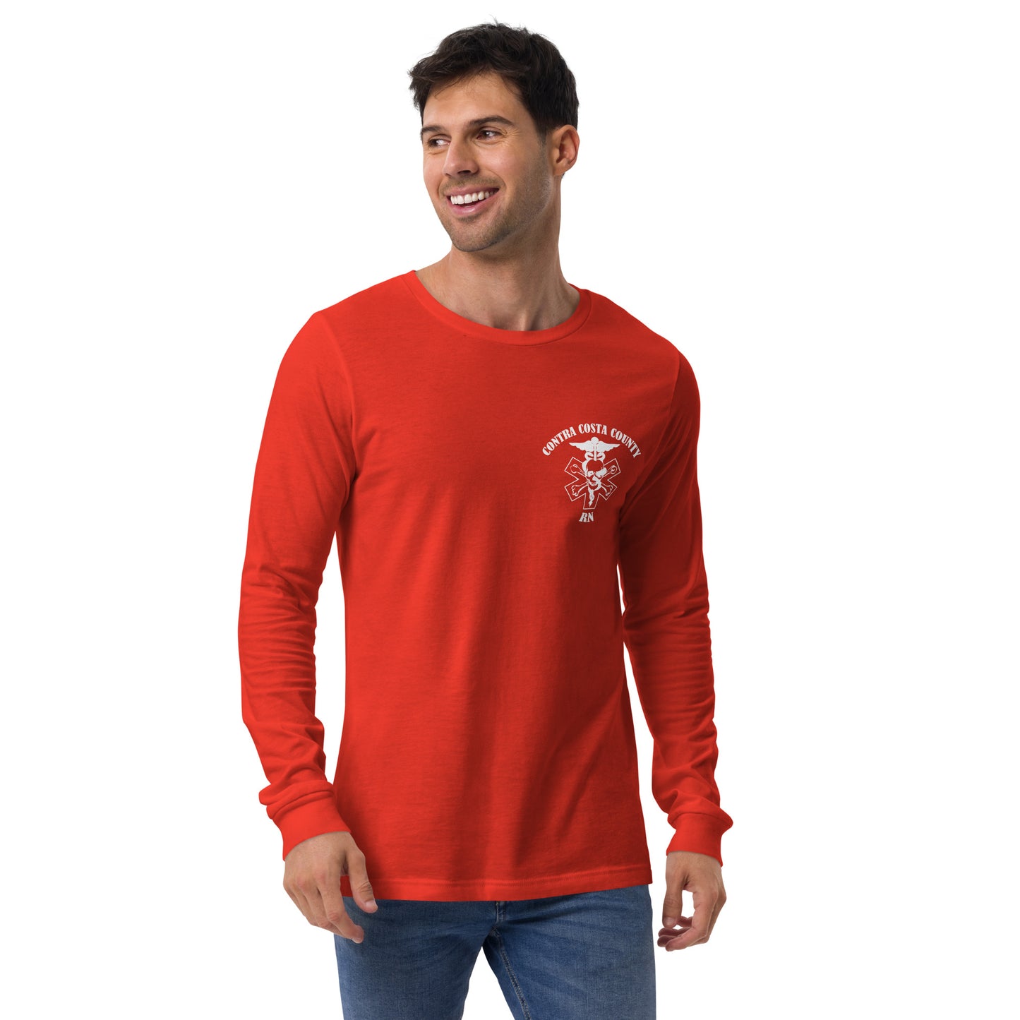 RN Long Sleeve Tee White Text