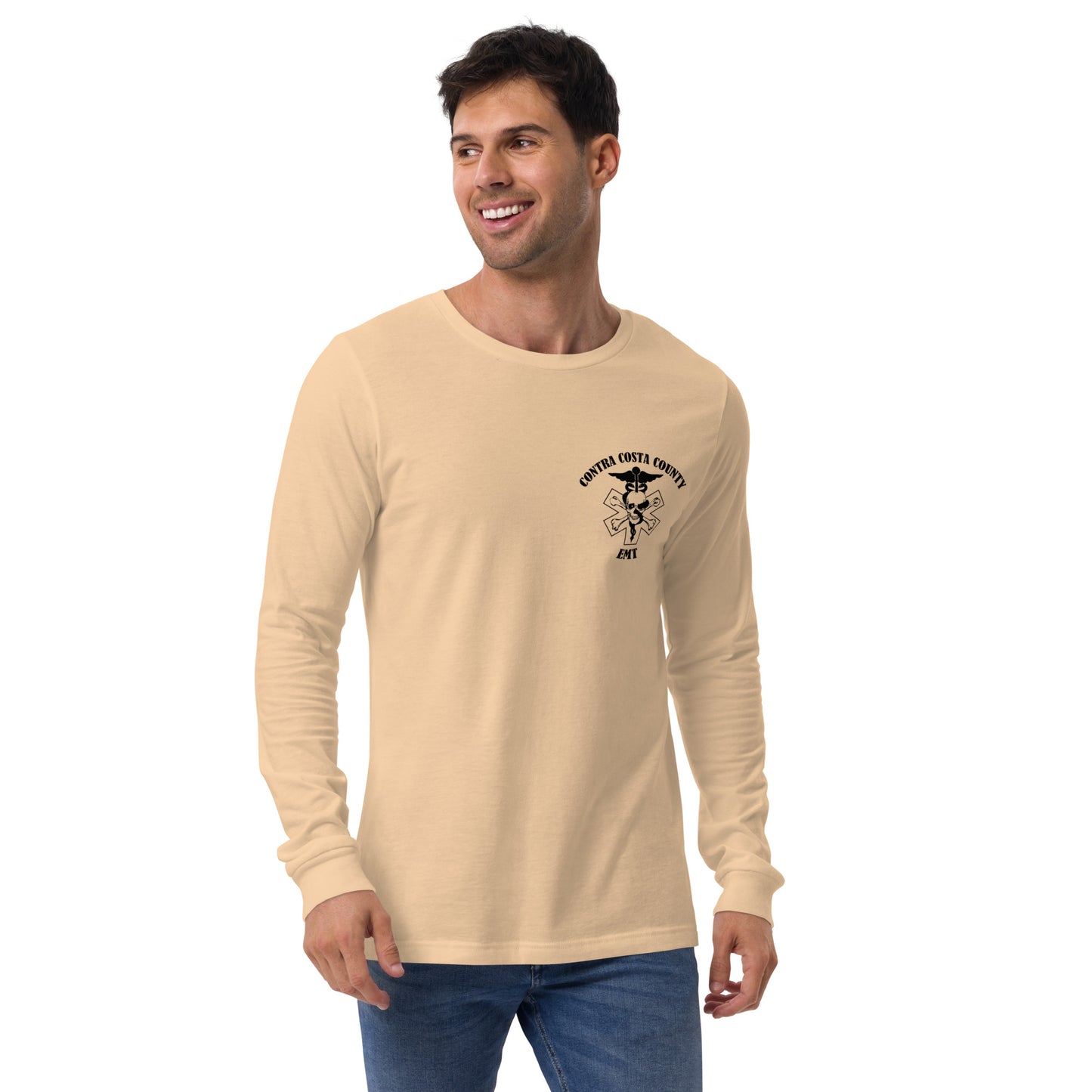 EMT Long Sleeve Tee Black Text