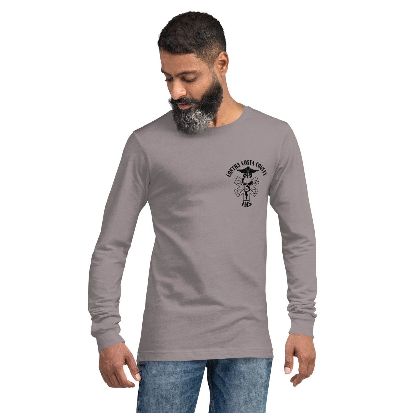 EMS Long Sleeve Tee Black Text