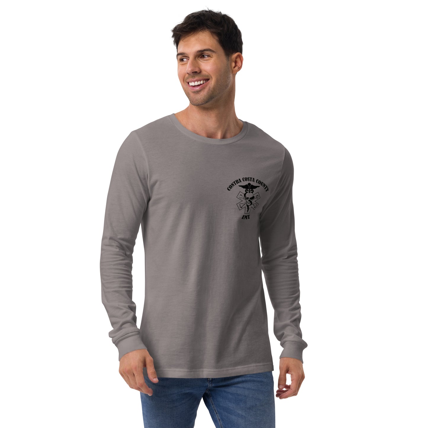 EMT Long Sleeve Tee Black Text