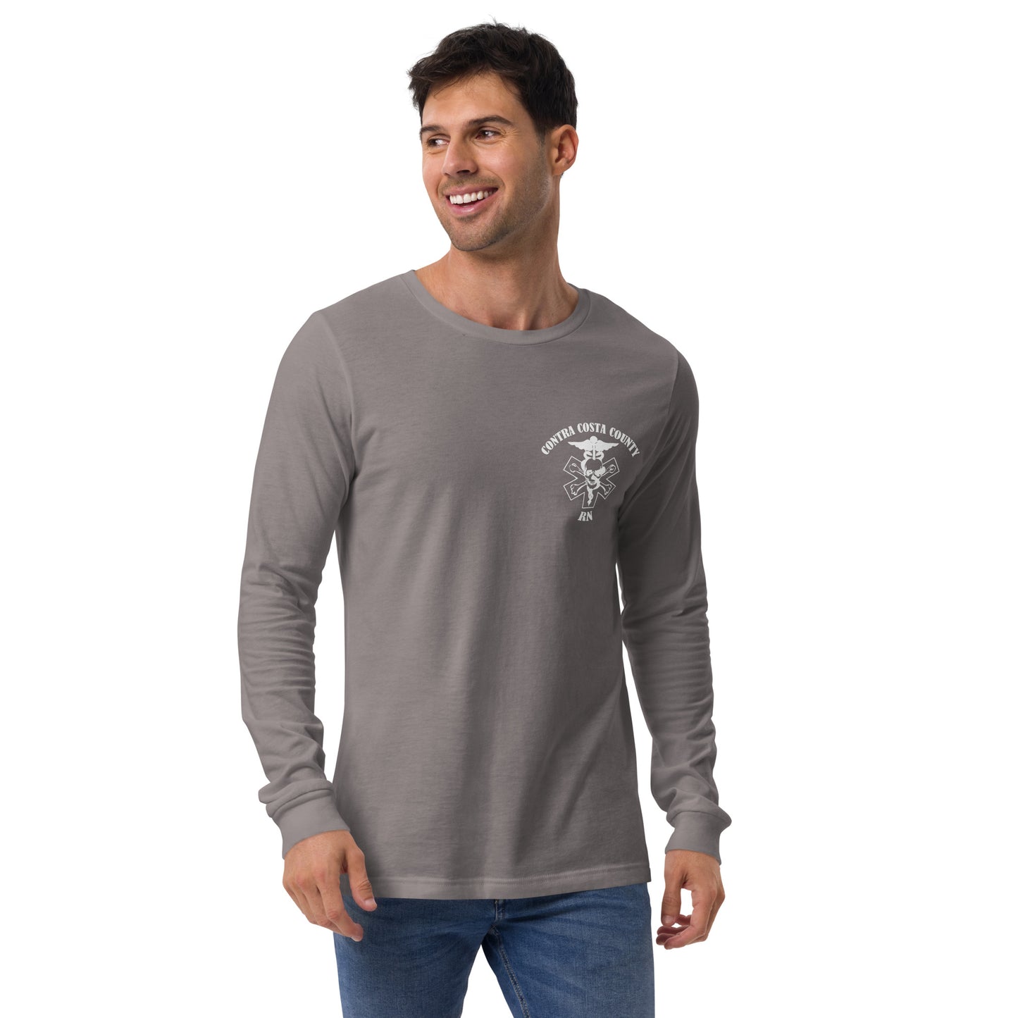RN Long Sleeve Tee White Text