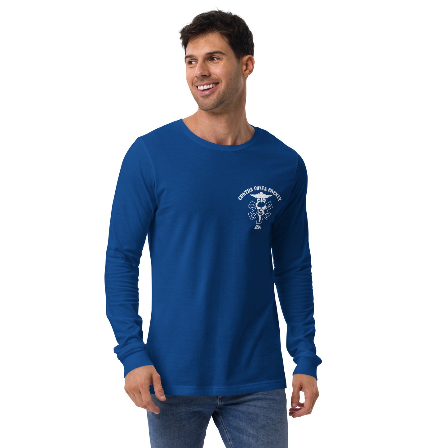 RN Long Sleeve Tee White Text